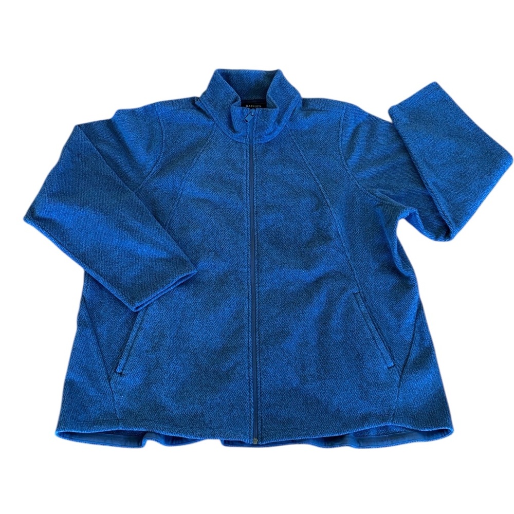 Athleta‎ Stroll Blue Fleece Full Zip Jacket Size 3X NWT